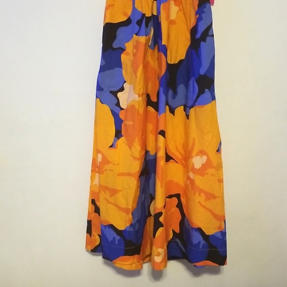 New Tabitha Brown x Target Vibrant Print Dress Open Tie Back Cotton - Picture 4 of 10